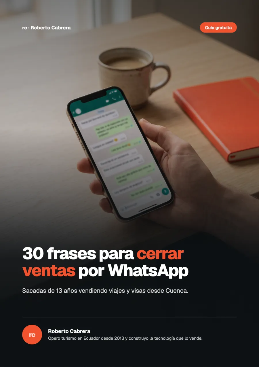 Portada del ebook 30 frases para cerrar ventas por WhatsApp