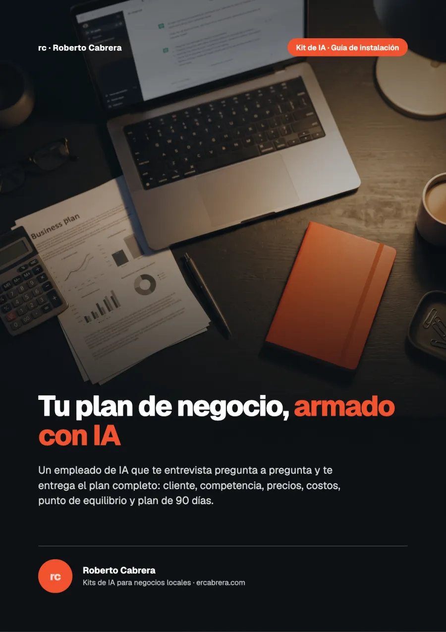 Portada de la guía del Kit de IA: plan de negocio