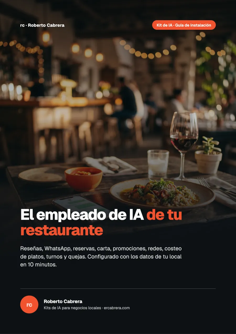 Portada de la guía del Kit de IA para restaurantes y bares