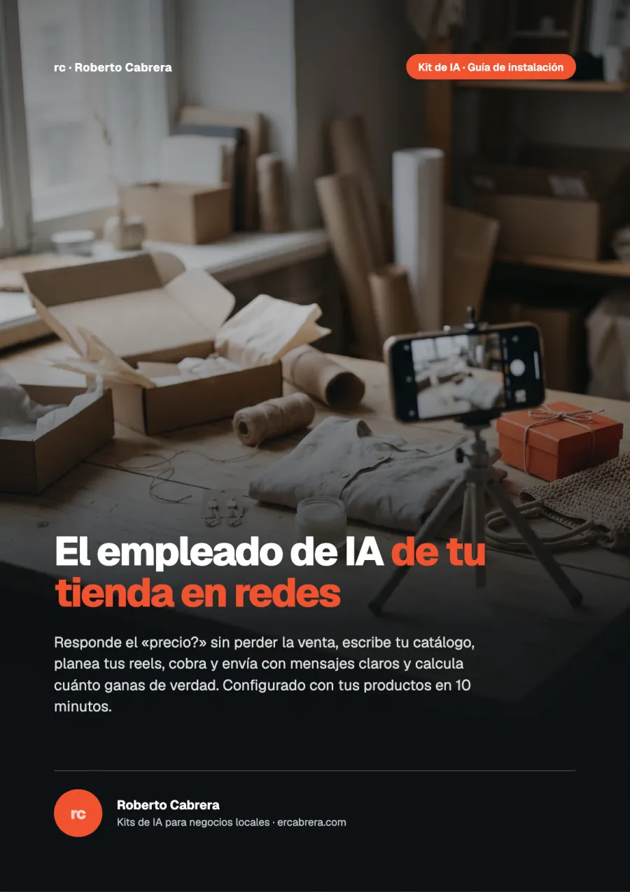 Portada de la guía del Kit de IA para vender por Instagram, TikTok y WhatsApp