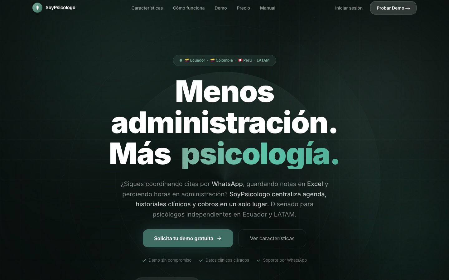 Página de SoyPsicólogo
